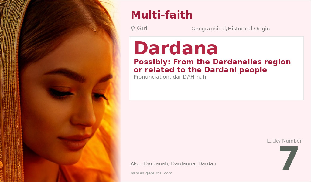 Dardana Name Meaning and Details