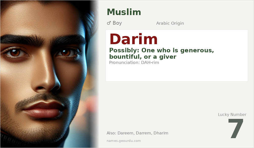 Darim Name Meaning and Details