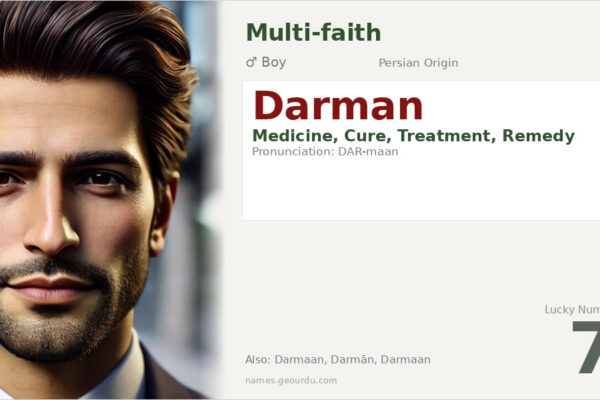 Darman Name Meaning — Persian Origin, Boy Name & Details (2025)
