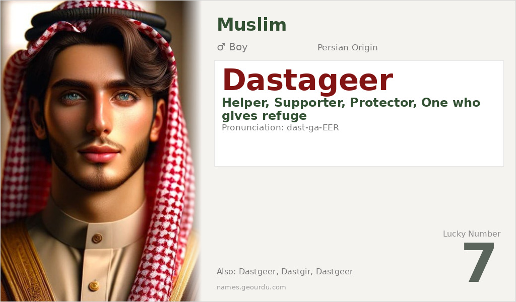 Dastageer Name Meaning and Details