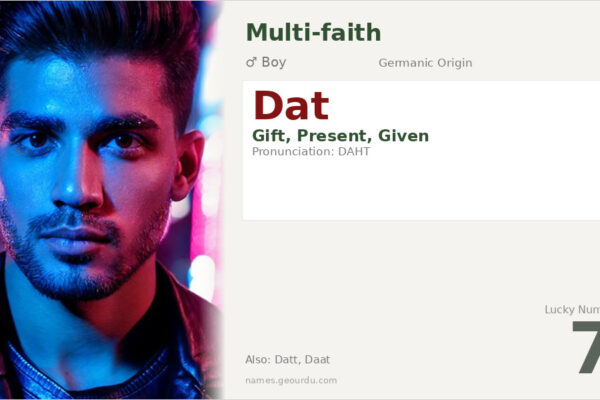Dat Name Meaning — Germanic Origin, Boy Name & Details (2025)