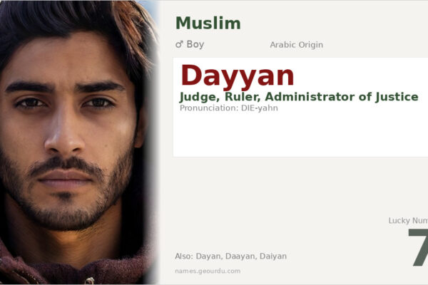 Dayyan Name Meaning — Arabic Origin, Boy & Details (2025)