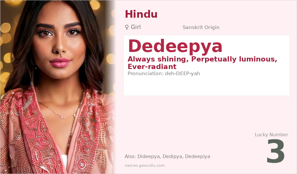 Dedeepya Name Meaning and Details