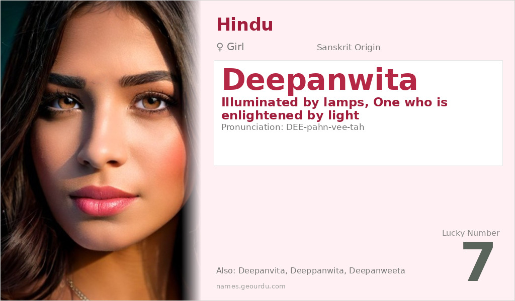 Deepanwita Name Meaning and Details