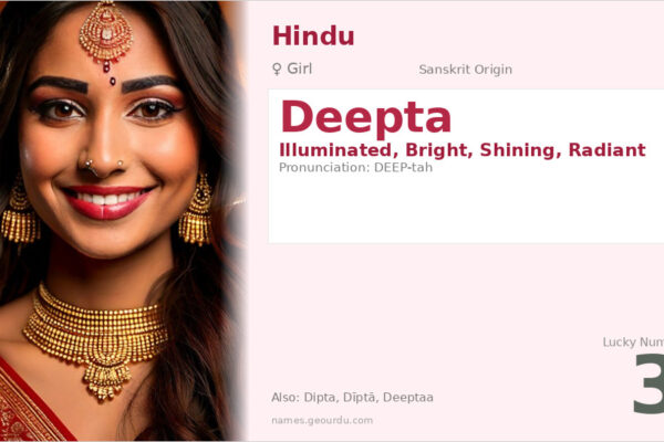 Deepta Name Meaning — Sanskrit Origin, Girl Name & Details (2025)