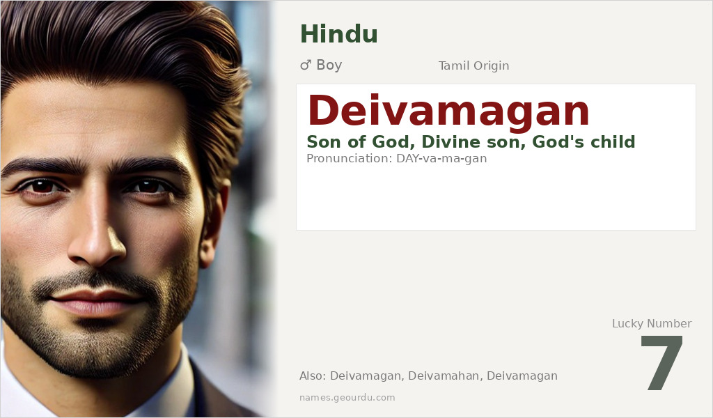 Deivamagan Name Meaning and Details