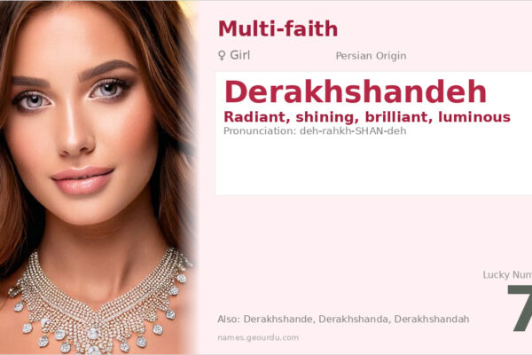 Derakhshandeh Name Meaning — Persian Origin, Girl Name & Details (2025)