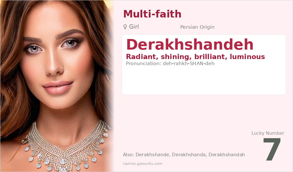 Derakhshandeh Name Meaning and Details