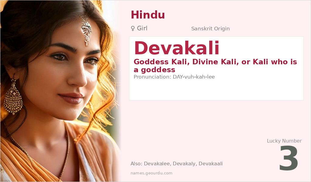Devakali Name Meaning and Details