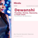 Dewanshi Name Meaning and Details