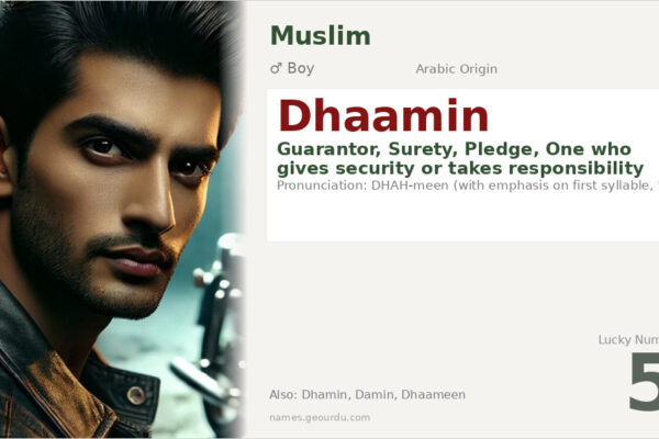 Dhaamin Name Meaning — Arabic Origin, Boy Name & Details (2025)