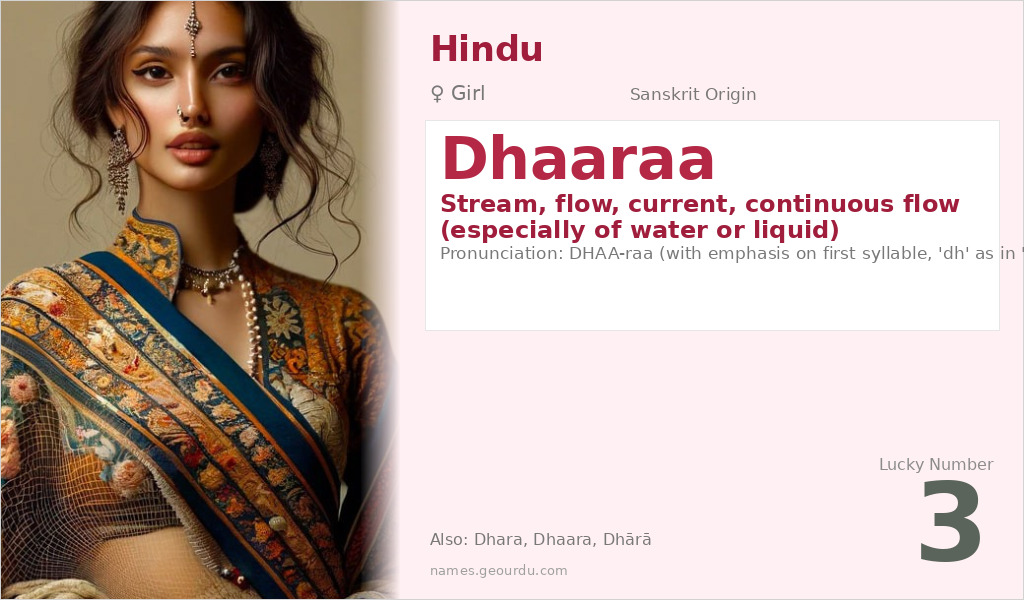 Dhaaraa Name Meaning and Details