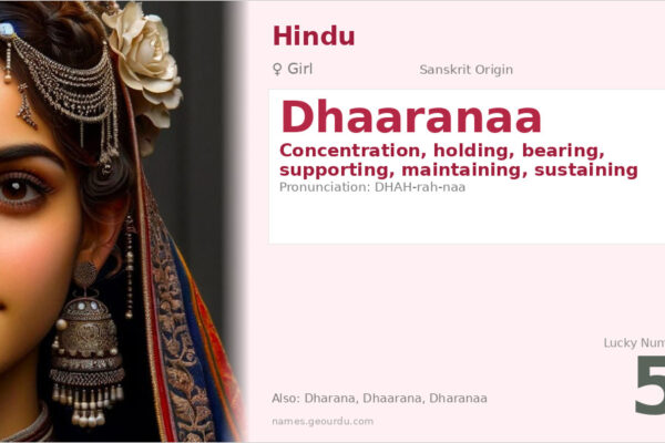 Dhaaranaa Meaning — Sanskrit Origin, Girl Name & Details (2025)