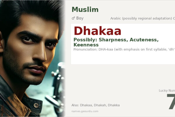 Dhakaa Name Meaning — Origin, Gender & Details (2025)