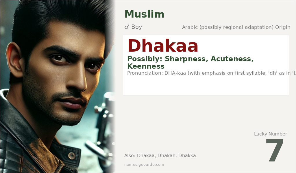 Dhakaa Name Meaning and Details