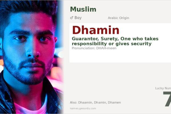 Dhamin Name Meaning — Arabic Origin, Boy Name & Details (2025)