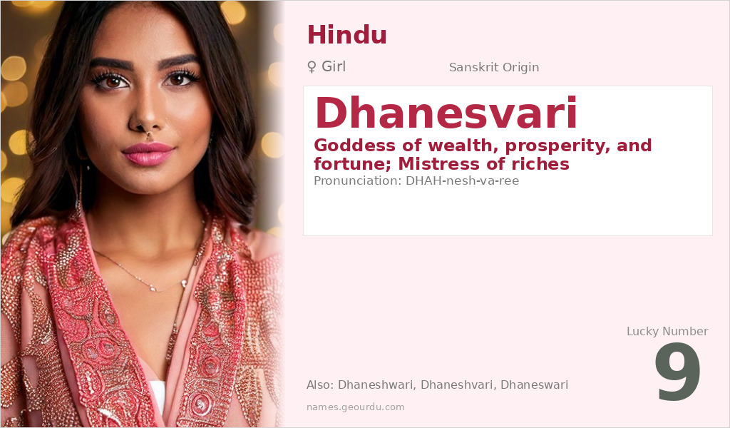 Dhanesvari Name Meaning and Details