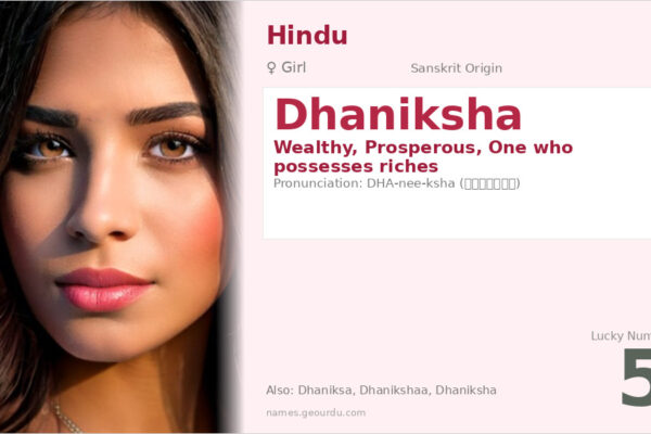 Dhaniksha Name Meaning — Sanskrit Origin, Girl Name & Details (2025)