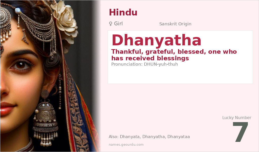 Dhanyatha Name Meaning and Details