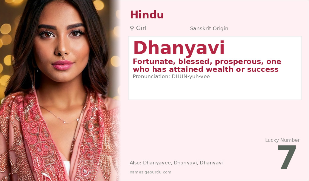 Dhanyavi Name Meaning and Details