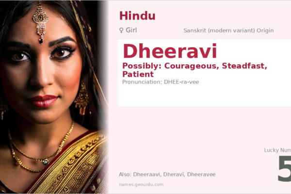 Dheeravi Name Meaning — Origin, Gender & Details (2025)