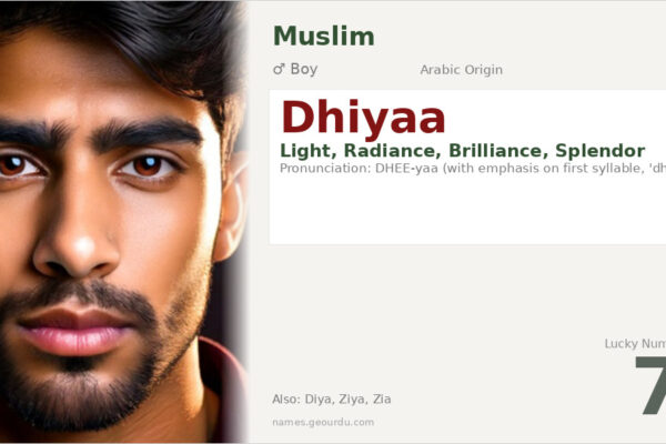 Dhiyaa Name Meaning — Arabic Origin, Boy Name & Details (2025)