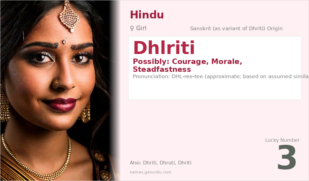 Dhlriti Name Meaning and Details