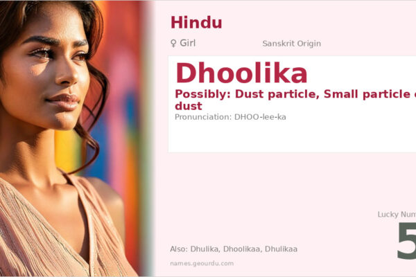 Dhoolika Name Meaning — Sanskrit Origin, Girl Name & Details (2025)