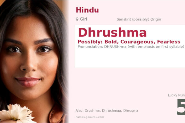 Dhrushma Name Meaning — Origin, Gender & Details (2025)