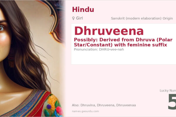 Dhruveena Name Meaning — Origin, Gender & Details (2025)