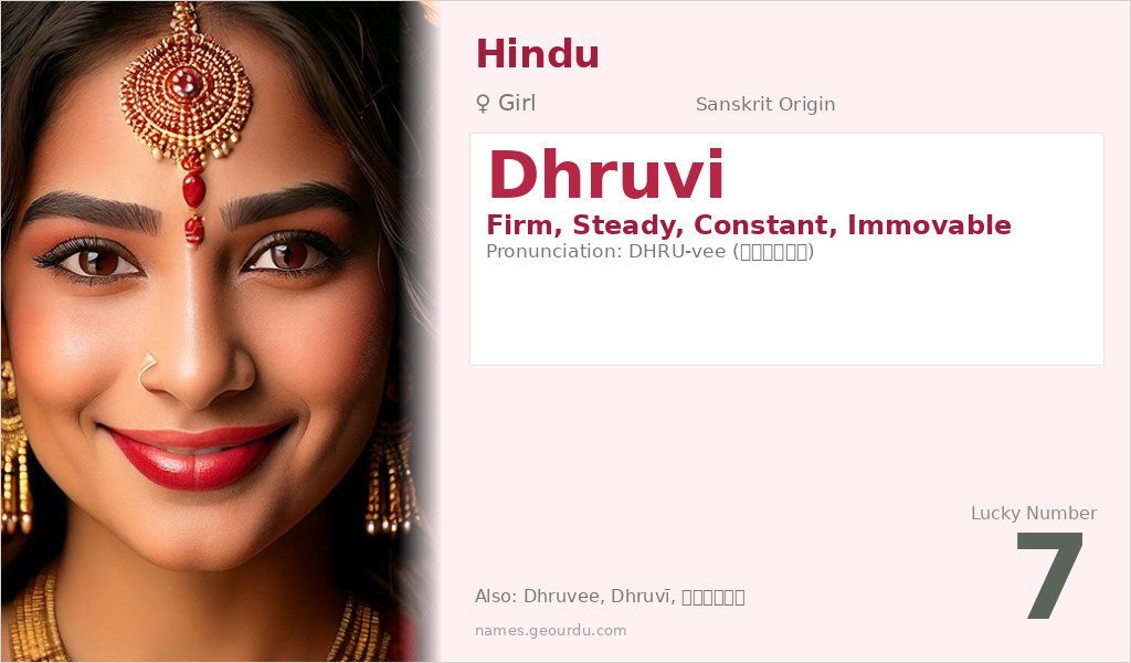 Dhruvi Name Meaning and Details