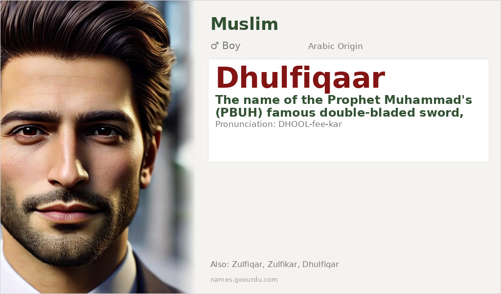 Dhulfiqaar Name Meaning and Details