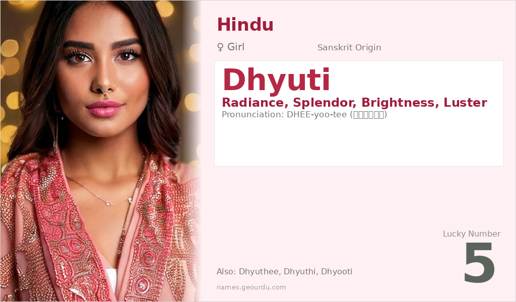 Dhyuti Name Meaning and Details