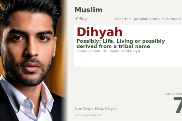 Dihyah Name Meaning — Origin, Gender & Details (2025)