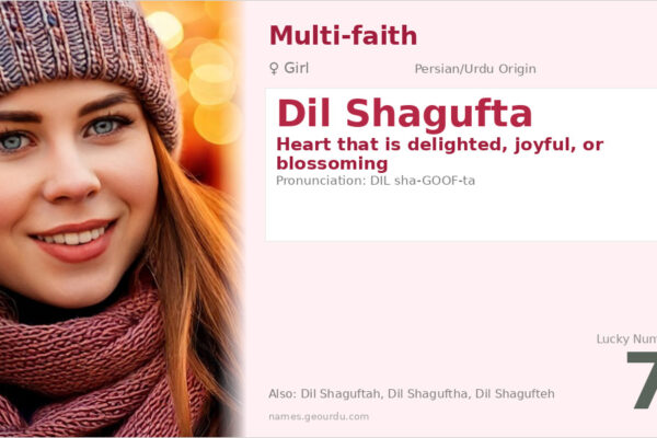 Dil Shagufta Name Meaning — Persian/Urdu Origin & Details (2025)