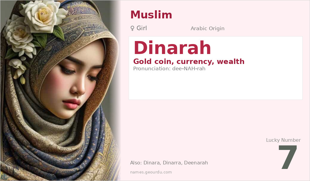 Dinarah Name Meaning and Details