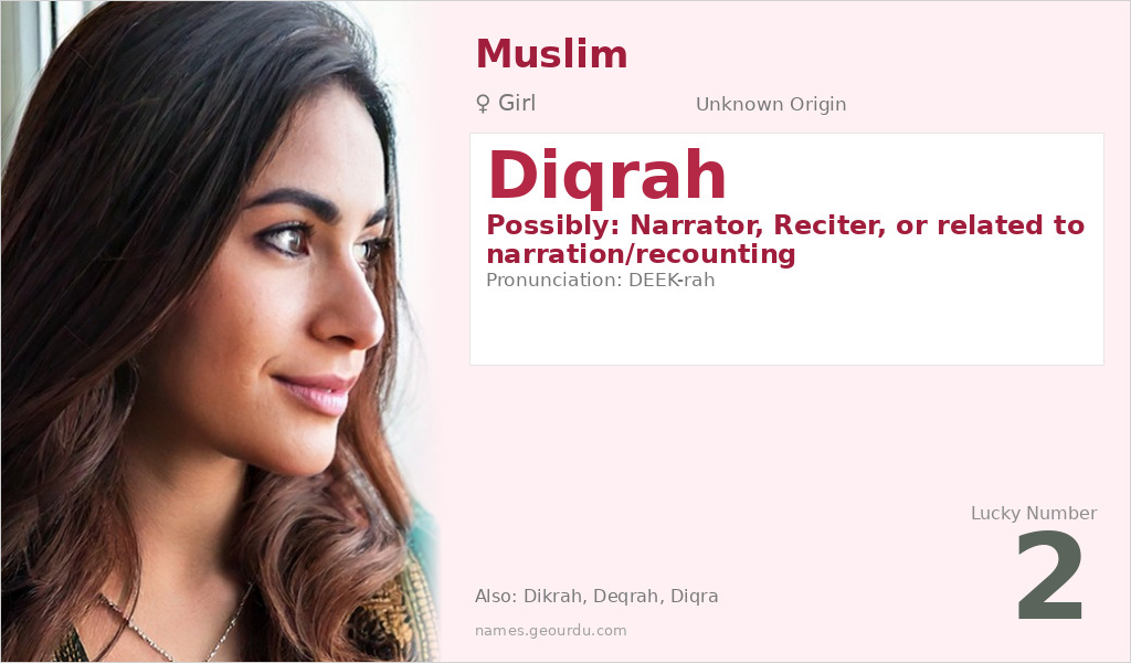 Diqrah Name Meaning and Details