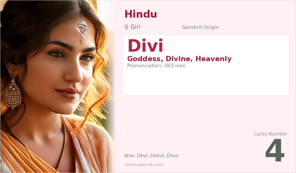 Divi Name Meaning and Details