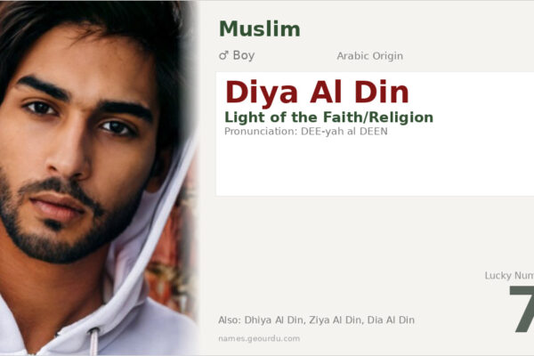 Diya Al Din Meaning — Arabic Origin, Boy Name & Details (2025)