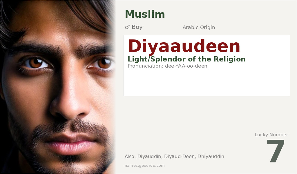 Diyaaudeen Name Meaning and Details