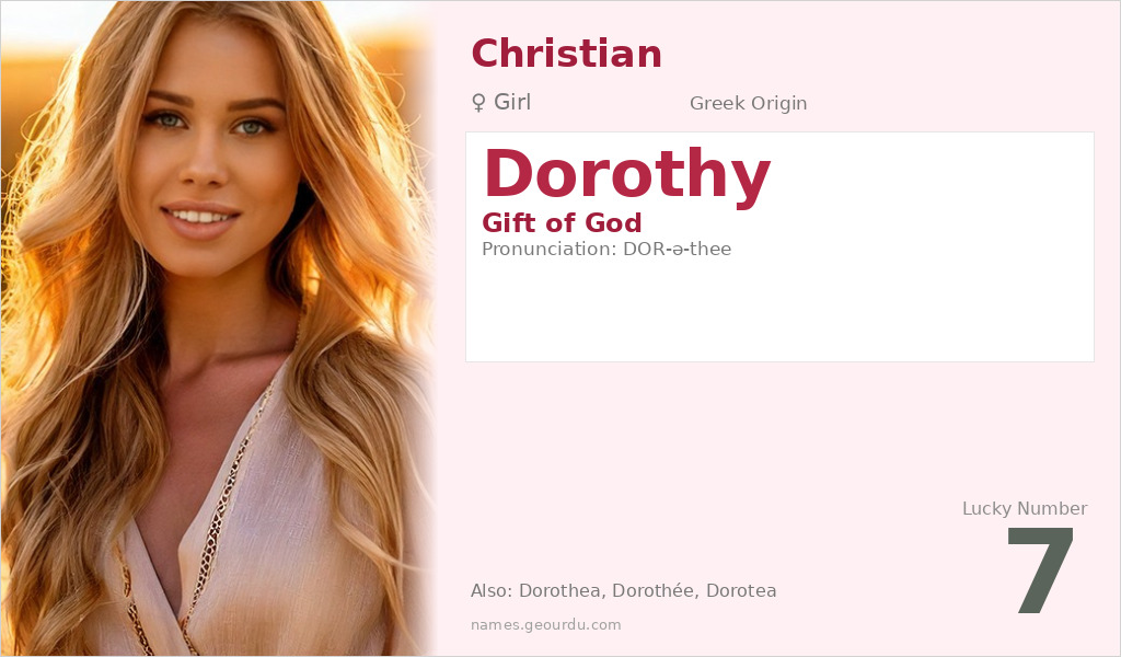 Dorothy Name Meaning and Details