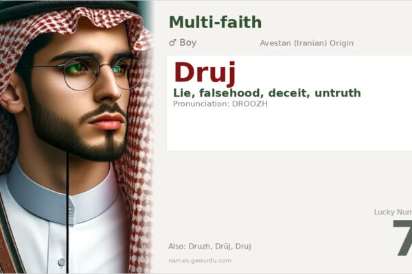 Druj Name Meaning — Avestan Origin, Gender & Details (2025)