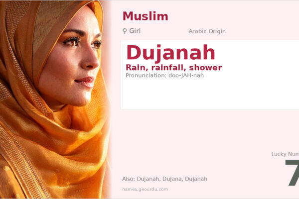 Dujanah Name Meaning — Arabic Origin, Girl Name & Details (2025)
