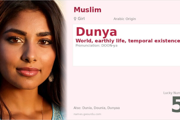 Dunya Name Meaning — Arabic Origin, Girl Name & Islamic Significance (2025)