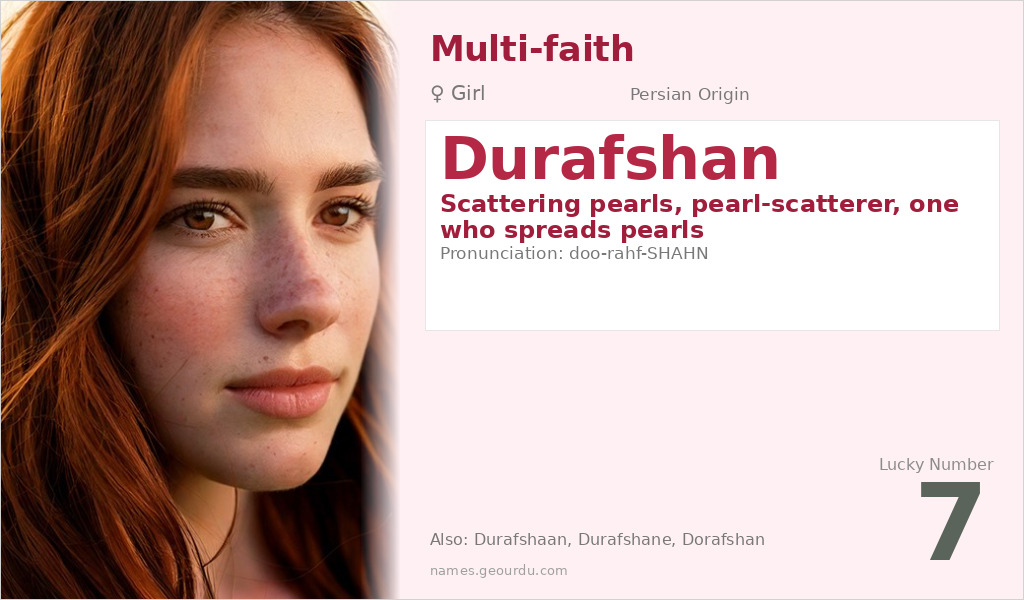 Durafshan Name Meaning and Details