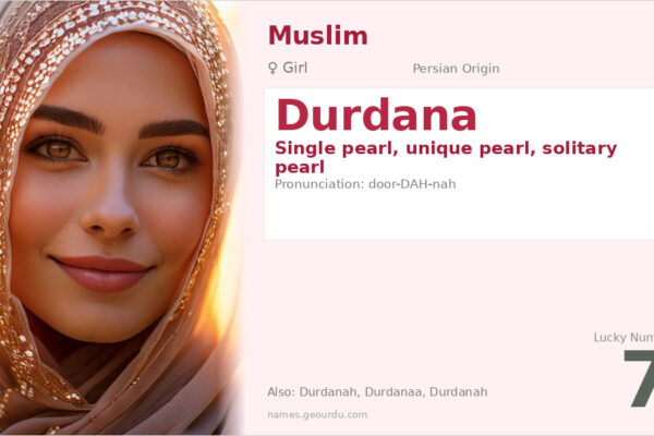 Durdana Name Meaning — Persian Origin, Girl Name & Details (2025)