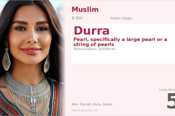Durra Name Meaning — Arabic Origin, Girl’s Name & Cultural Significance (2025)
