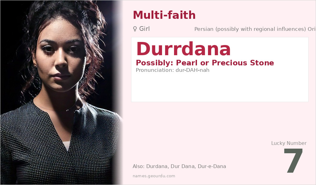 Durrdana Name Meaning and Details