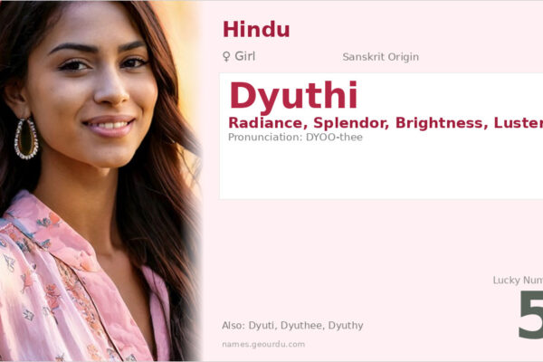 Dyuthi Name Meaning — Sanskrit Origin, Girl Name & Details (2025)