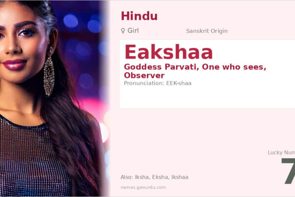 Eakshaa Name Meaning — Sanskrit Origin, Hindu Girl Name & Details (2025)
